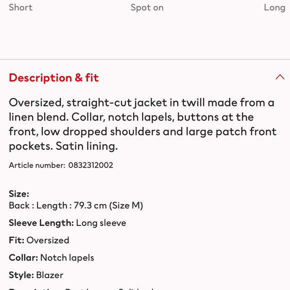 H&M oversized linen blend blazer - Picture 15 of 15